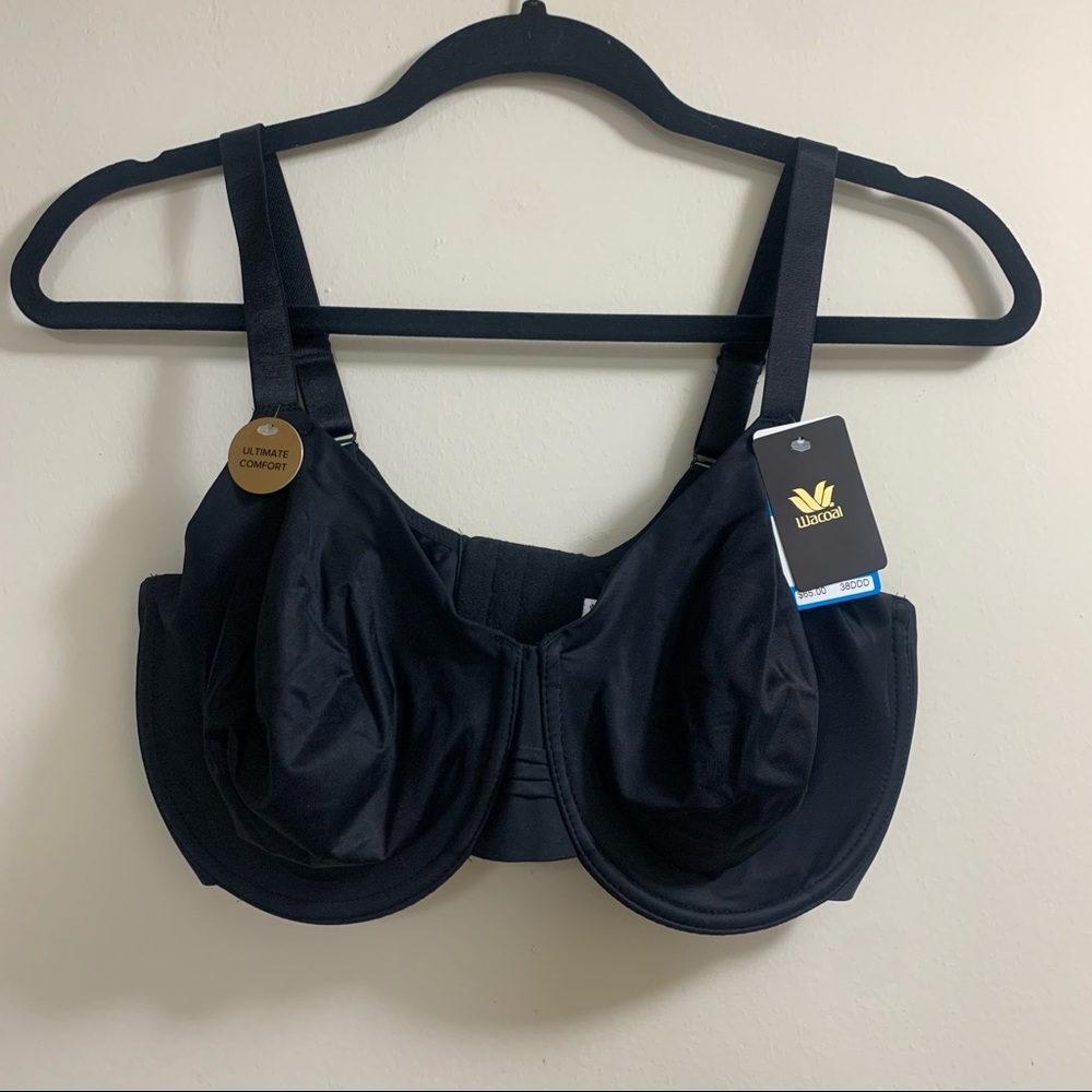 At Ease Underwire Bra Size 38DDD Mid Coverage Underwire Unlined Cups with Lace